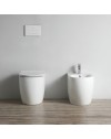 Bidet a pavimento ceramica colore bianco filo muro FB53B