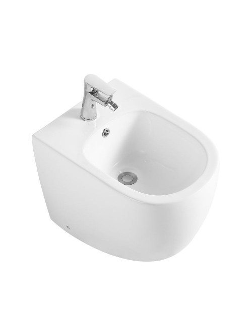 Bidet a pavimento ceramica colore bianco filo muro FB53B