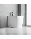 Bidet a pavimento ceramica colore bianco filo muro FB54D
