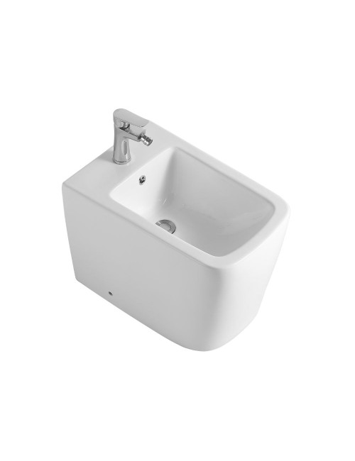 Bidet a pavimento ceramica colore bianco filo muro FB54D