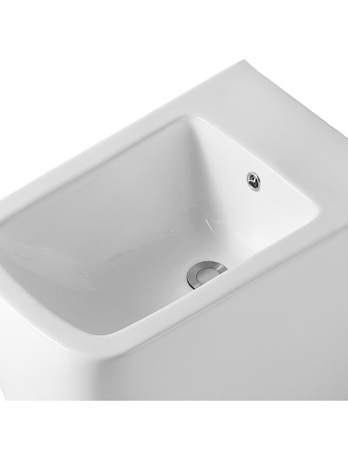 Bidet a pavimento ceramica colore bianco filo muro FB54D