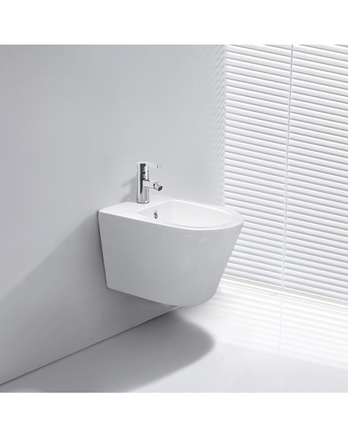 Bidet Sospeso YJ-1385 in Ceramica Bianco Lucido