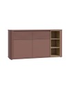 Madia Origin Core 2 ante 2 cassetti con vani a giorno 160 cm terracotta e dettaglio rovere