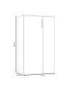 Mobile multiuso scarpiera 2 ante con 5 ripiani colore bianco e cemento Lucio 69x34x120H