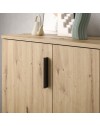 Mobile multiuso scarpiera 2 ante con 5 ripiani colore rovere Lucio 69x34x120H