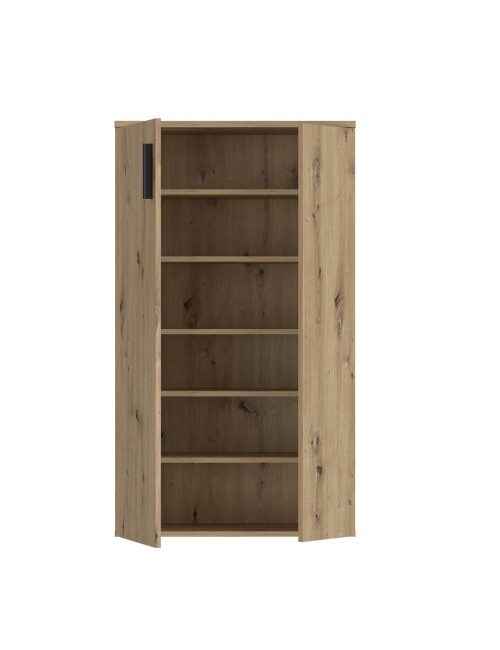 Mobile multiuso scarpiera 2 ante con 5 ripiani colore rovere Lucio 69x34x120H