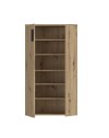 Mobile multiuso scarpiera 2 ante con 5 ripiani colore rovere Lucio 69x34x120H
