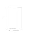 Mobile multiuso scarpiera 2 ante con 5 ripiani colore rovere Lucio 69x34x120H