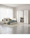 Camera Completa MELODIA – Eleganza Contemporanea Rovere e Bianco Lucido