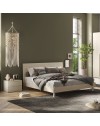 Camera da letto Corinna con armadio 6 ante battenti e letto matrimoniale in legno colore olmo