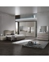 Camera da Letto matrimoniale Soave grigio con Letto contenitore e armadio 2 ante scorrevoli