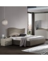Camera da Letto matrimoniale Soave grigio con Letto contenitore e armadio 2 ante scorrevoli