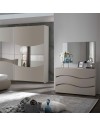 Camera da Letto matrimoniale Soave grigio con Letto contenitore e armadio 2 ante scorrevoli