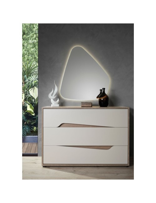 Camera da Letto con Letto Contenitore Soleil Cashmere e Rovere Caffè