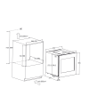 Cantinetta ventilata da incasso 24 bottiglie di vino DW242THX colore inox