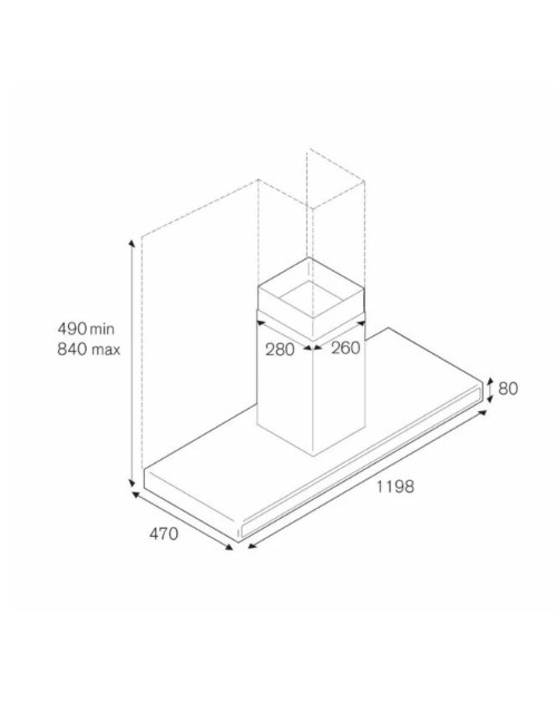 Cappa ad isola Bertazzoni KGI120CONXA 120 cm inox classe A