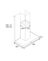 Cappa aspirante a parete Bertazzoni K90TUXXA  90 cm. 3 velocità inox classe A