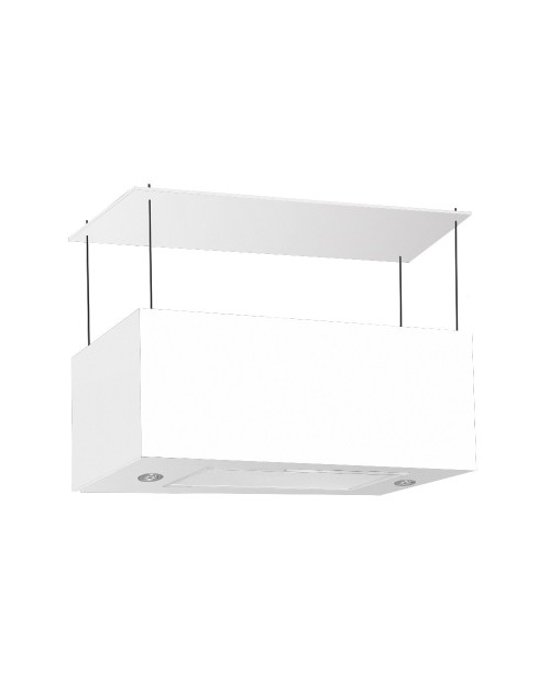 Cappa a isola Diamond60 cristallo Samet colore bianco
