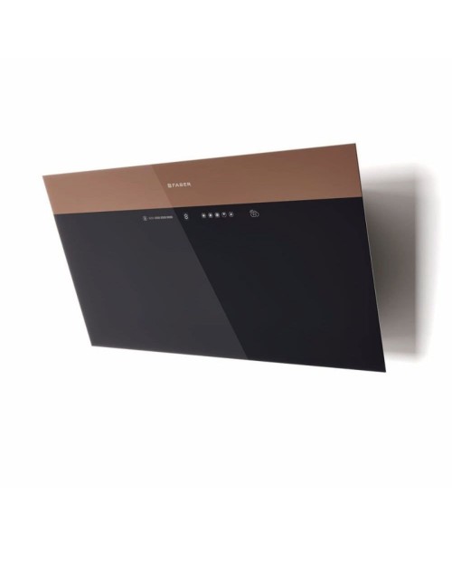 Cappa parete Faber V-AIR KL A80/2 80 cm vetro nero e rame corten classe A+