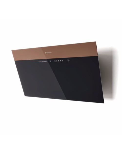 Cappa parete Faber V-AIR KL A80/2 80 cm vetro nero e rame corten classe A+