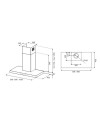Cappa da parete Bertazzoni KT90P1XV 90 cm 1 motore 3 velocità inox classe B