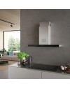 Cappa aspirante a parete Faber Air Hub Stilo Glass Comfort 90 cm classe A+ inox e vetro nero