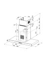Cappa aspirante a parete Faber Air Hub Stilo Glass Comfort 90 cm classe A+ inox e vetro nero