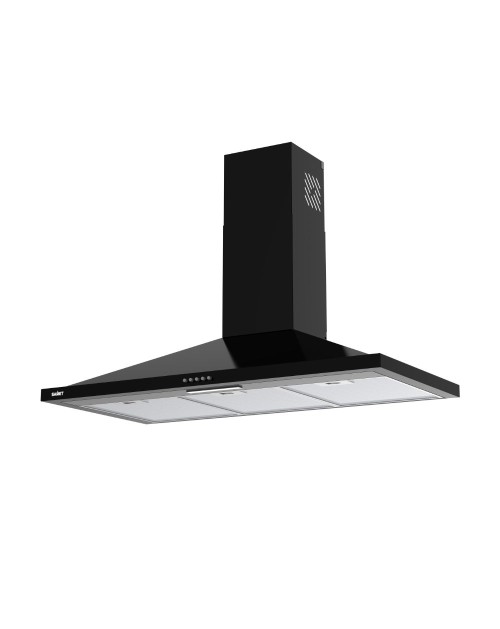 Cappa a piramide 90 cm Eolo90 Samet colore nero