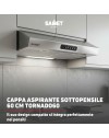 Gruppo cappa sottopensile Tornado60 Samet colore inox