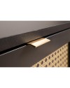 Cassettiera 3 cassetti con frontali vimini Vienna03A colore nero