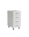 Cassettiera cucina 4 cassetti 40x59x82H colore bianco frassinato
