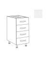 Cassettiera cucina 4 cassetti 40x59x82H colore bianco frassinato