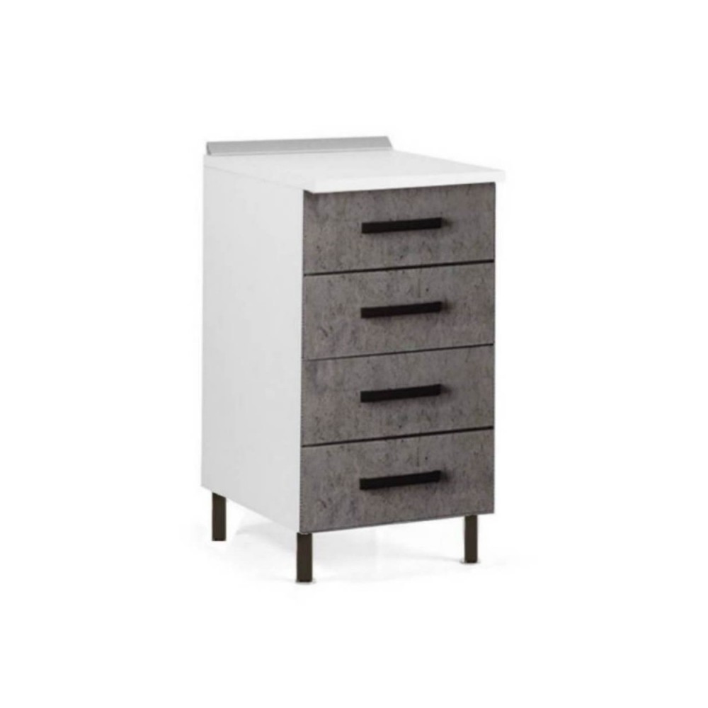 Cassettiera 4 cassetti 40x50x85H colore cemento