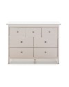 Cassettiera Berna con 4 cassettoni e 3 cassetti in legno massiccio bianco 110x40x80H