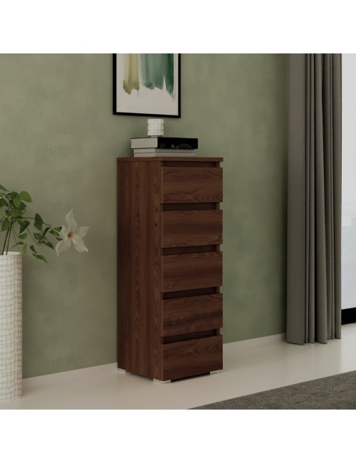 Cassettiera 5 Cassetti 47x40x127h MONTATA Colore Noce Antico Prezzo