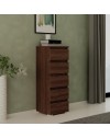 Cassettiera 5 cassetti 47x40x127h MONTATA colore noce antico