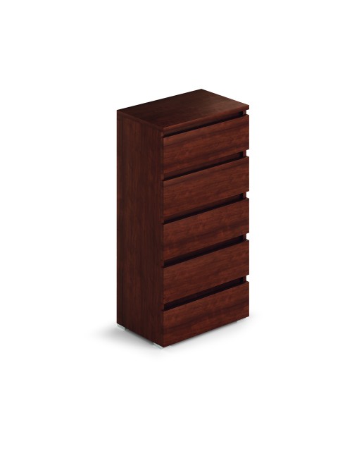 Cassettiera 5 cassetti 75x40x127 noce antico MONTATA