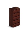 Cassettiera 5 cassetti 75x40x127 noce antico MONTATA