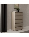 Cassettiera 5 cassetti 75x40x127 MONTATA colore olmo