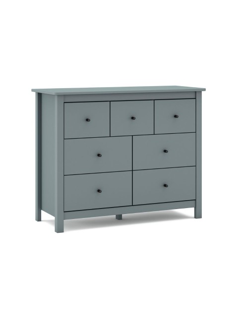Cassettiera Misti in legno massiccio verde cachi 110x40x820H – 7 Cassetti, Design e organizzazione