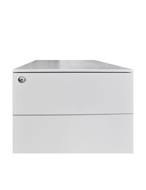 Cassettiera ufficio in ferro con ruote 3 cassetti ESMC03 grigio chiaro