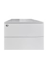 Cassettiera ufficio in ferro con ruote 3 cassetti ESMC03 grigio chiaro