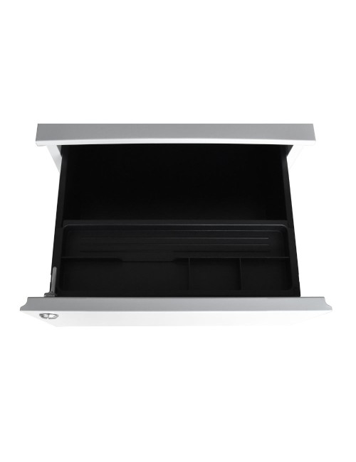 Cassettiera ufficio in ferro con ruote 3 cassetti ESMC03 grigio chiaro