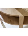 Tavolino da salotto Aura rotondo 74 cm con ripiano inferiore colore rovere