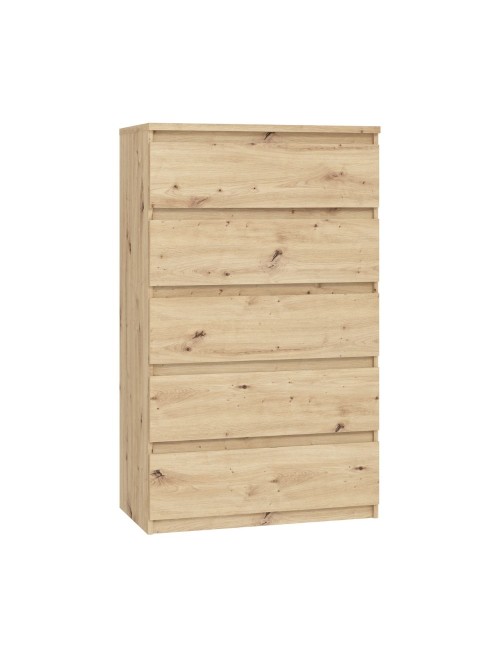 Cassettiera Morgan 5 cassetti rovere – 77.2x42.2x128H
