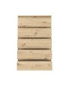 Cassettiera Morgan 5 cassetti rovere – 77.2x42.2x128H