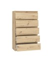 Cassettiera Morgan 5 cassetti rovere – 77.2x42.2x128H