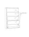 Cassettiera Morgan 5 cassetti rovere – 77.2x42.2x128H