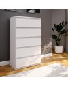 Cassettiera Morgan 5 cassetti bianco opaco – 77.2x42.2x128H