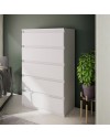 Cassettiera Morgan 5 cassetti bianco opaco – 77.2x42.2x128H